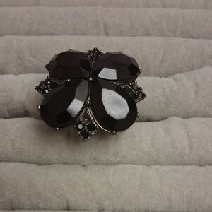 Chic Black Gemstone Ring